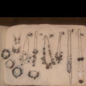 Brown and silver fashion jewelry